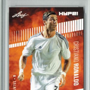 2) Cristiano Ronaldo 2020 Leaf HYPE! #47 & Lionel Messi #46 SP Card Lot PGI 10