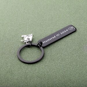 LQRI 2024 Graduation Gift Mastered It 2024 Keychain Class of 2024 Graduation Masters Graduation Party Gift (black)