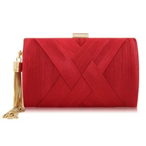 lifewish tassel evening bags clutch purses for women for wedding prom night out party