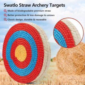 Swatlo 5-Layer Red Straw Target Archery Practice (20 Inch, 8lbs)