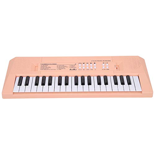 Electric Piano 37 Keys Beginner Electric Keyboard with Microphone, Dual Power Supply System USB Charging or Batteries (Battery Not Included)()