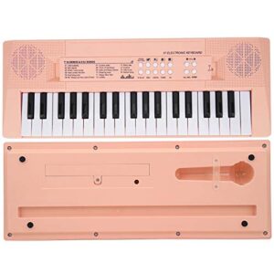 Electric Piano 37 Keys Beginner Electric Keyboard with Microphone, Dual Power Supply System USB Charging or Batteries (Battery Not Included)()