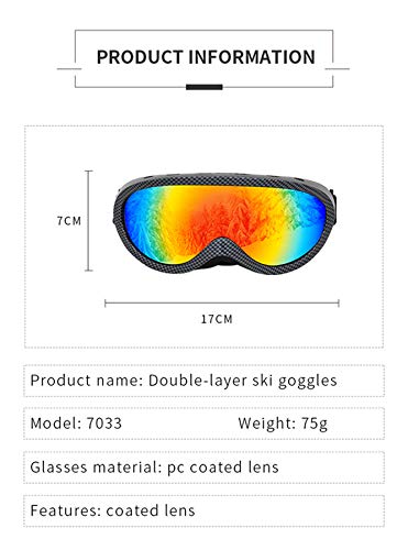 DPLUS Ski Goggles Snow Snowboard Snowmobile Men Women Youth Kids Anti Fog Winter Sports Snowboarding Skiing Goggles (PRINTING)