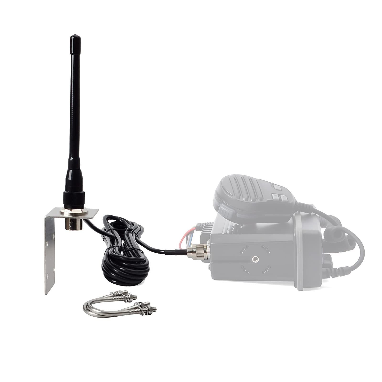 HYS VHF Marine Antenna Low-Profile 156-163Mhz Antennas W/16.4ft(5m) RG58 Low Loss Premium Coaxial Cable with PL259