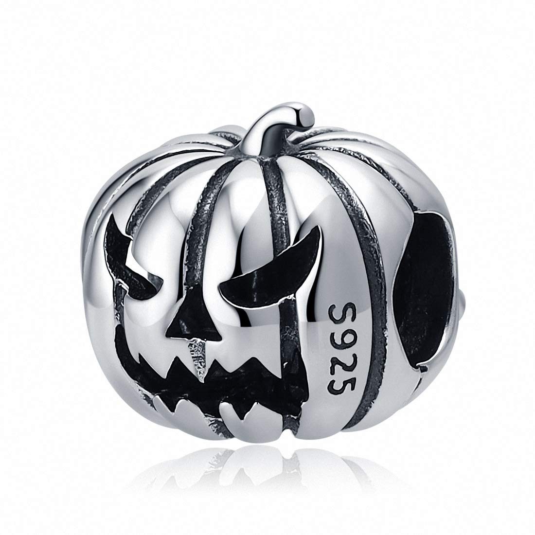 Happy Halloween Skull Pumpkin Charms 925 Sterling Silver Holiday Beads fit Pandora Bracelets Gifts for Women