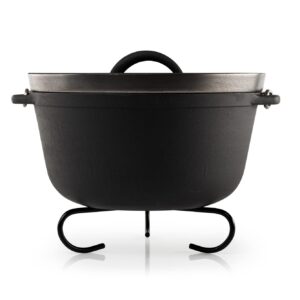 GSI Outdoors Guidecast 5qt Dutch Oven | Cast Iron Dutch Oven for Camping, Cabin and Home Kitchen