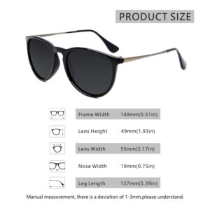 ANDOILT Vintage Polarized Sunglasses for Women Men UV Protection Retro Round Mirrored Lens Brown Gradient & Grey Lens