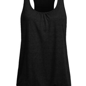 Beyove Workout Tops for Women Yoga Tank Tops Gym Shirts Workout Clothes Excerise Soft Tank Black M