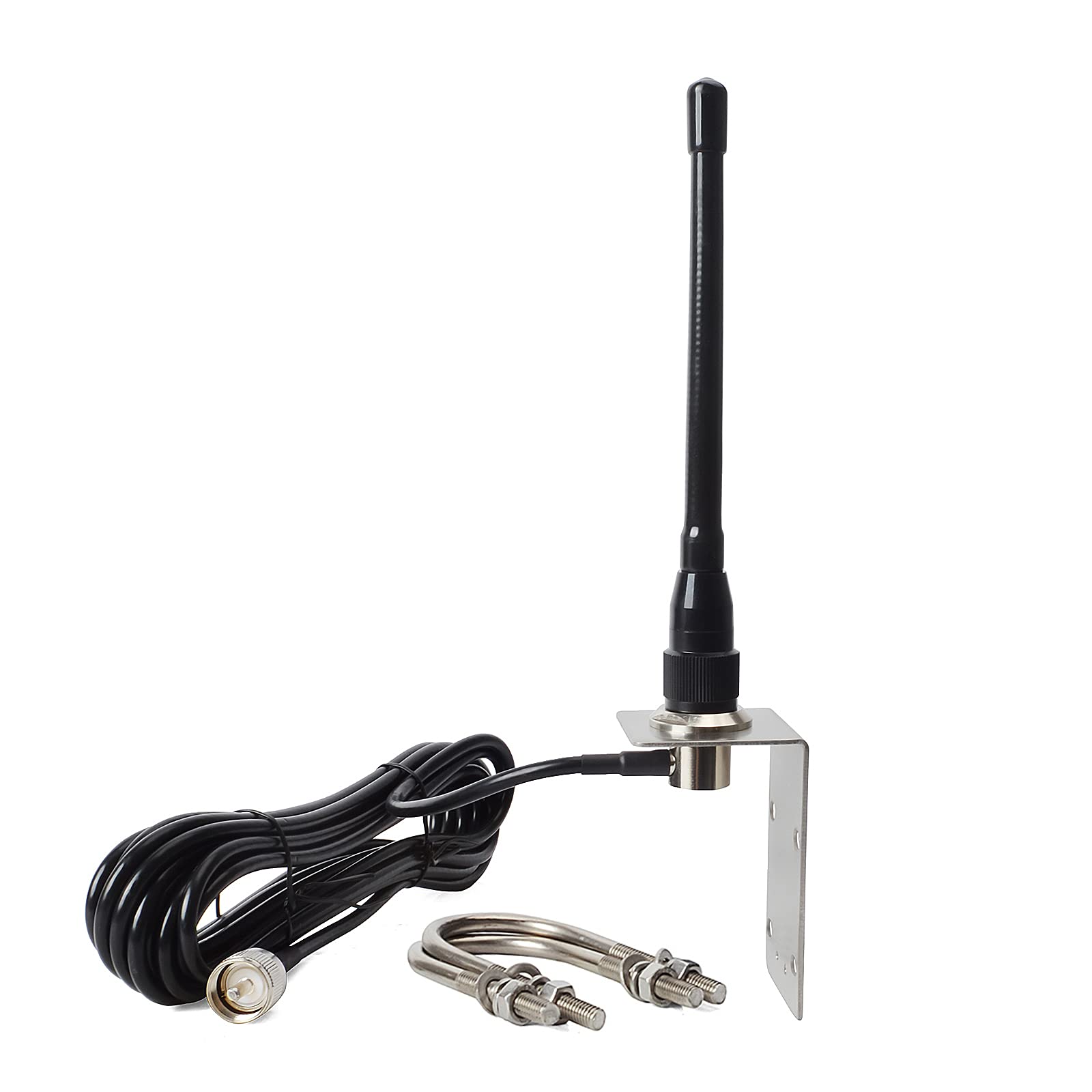 HYS VHF Marine Antenna Low-Profile 156-163Mhz Antennas W/16.4ft(5m) RG58 Low Loss Premium Coaxial Cable with PL259