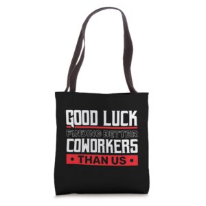 good luck coworker farewell gifts for coworkers tote bag