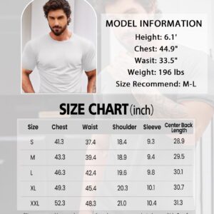 COOFANDY Men Muscle Workout T Shirt Gym Bodybuilding Active Short Sleeve Tee Top Black