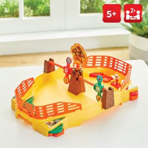 EPOCH Super Mario Fireball Stadium - 2-Player Tabletop Action Game for Ages 5+ - Includes Bowser’s Tower, Double-Sided Targets, and Mario & Luigi Collectible Action Figures