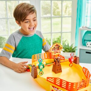 EPOCH Super Mario Fireball Stadium - 2-Player Tabletop Action Game for Ages 5+ - Includes Bowser’s Tower, Double-Sided Targets, and Mario & Luigi Collectible Action Figures