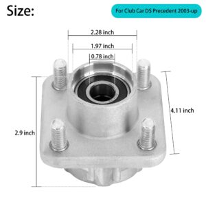 10L0L Golf Cart Front Wheel Hub Assembly 2 Pack for Club Car DS and Precedent 2003-up, Front Hub Replacement Kit 102357701 with Hub Ball Bearing, Oil Seal & Dust Cover