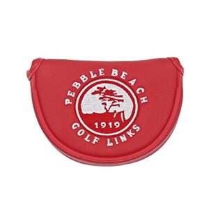 histar pebble beach magnetic closure golf small mallet shaped putter cover for scotty cameron (red)