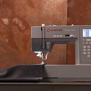 Singer Heavy Duty 6800C Sewing Machine with 586 Stitch Applications and LCD Screen Display (Gray)