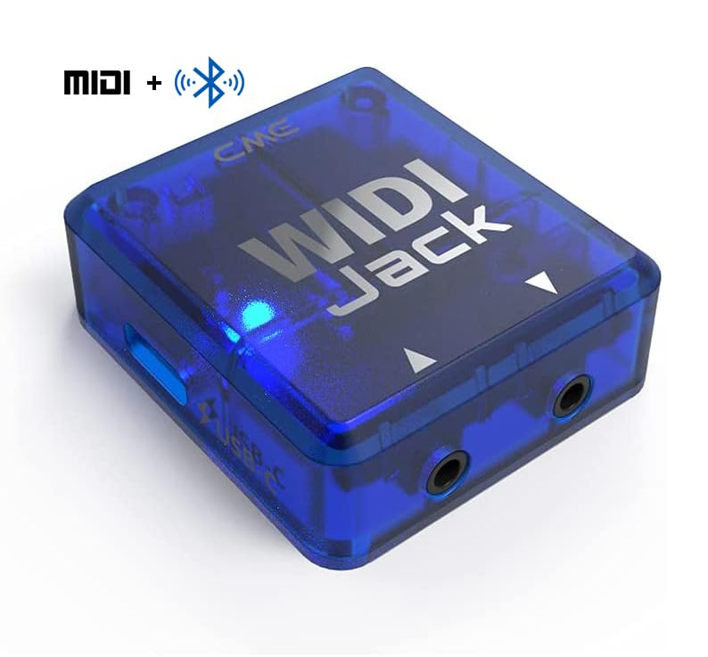 CME WIDI Jack + TRS-635 Bundle - Bluetooth MIDI Interface with TRS-635 MIDI cables Included - Works with devices with TRS 6.35 mm Type A/B MIDI ports