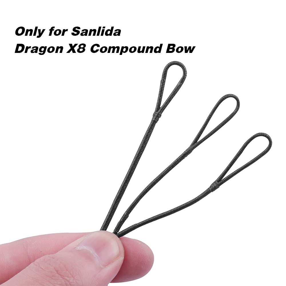 Sanlida Dragon X8 and Dragon X9 Compound Bow Replacement String and Cable Kit 16 Strands Made of BCY D97