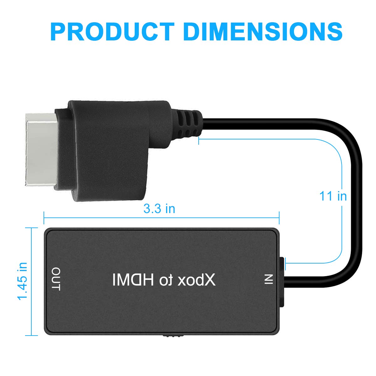 Y.D.F Xbox 360 HDMI Converter, Xbox 360 to HDMI Converter HD Link Cable for Xbox 360, Xbox 360 to HDMI Support 720P / 1080P. Compatible with Xbox 360 and Xbox 360 Slim.