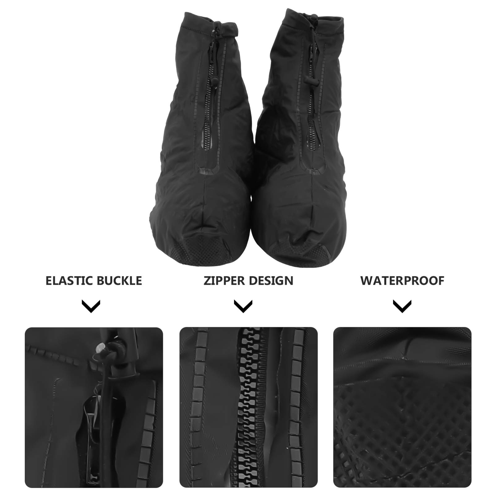 Holibanna Waterproof Bike Motorcycle Shoes Covers Rain Snow Boots Covers Reusable Slip Resistant Overshoes for Cycling Outdoor Camping Fishing Garden XXL