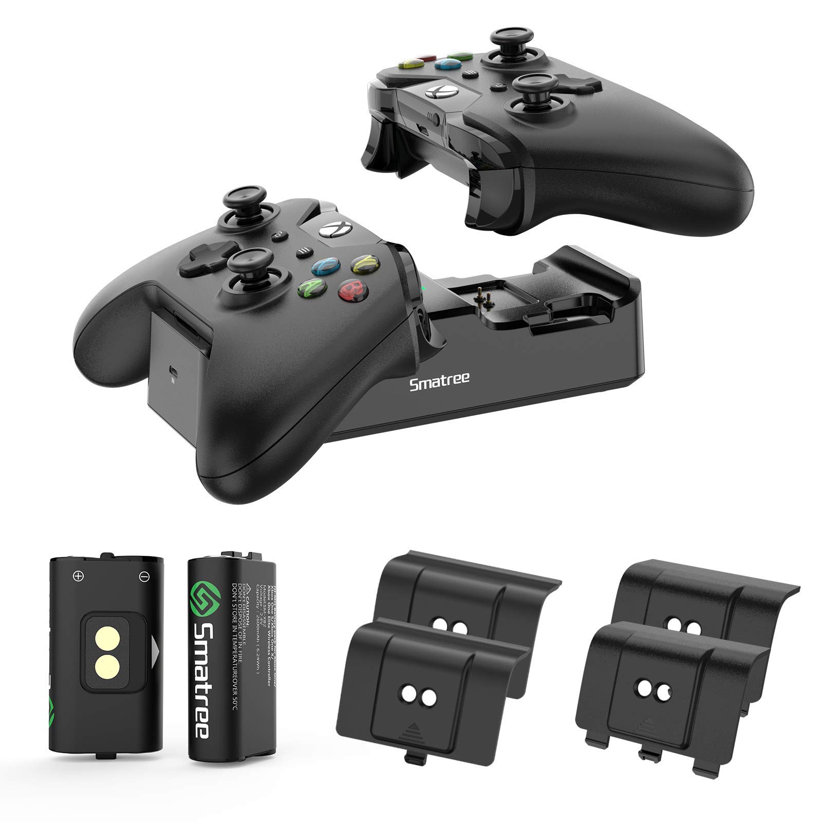 Smatree Controller Charger for Xbox Series X|S/Xbox One, 5Pcs Battery with Charger Station Compatible with Xbox Series X|S/Xbox One/One X/One S/One Elite