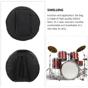 Padded Portable Snare Drum Case, 13-14 Inch Snare Drum Carrying Backpack with Shoulder Strap and Carry Handles, Drum Bag Case for, Storage And Transport (Black)