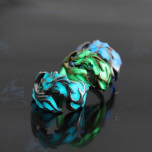 Cool Flying Dragon Luminous Ring, Gothic Punk Rings for Men and Women Allergy Free Glow in the Dark Creative Embossed Dragon Pattern Animal Ring Halloween Anniversary Party Jewelry Light-Emitting Gift