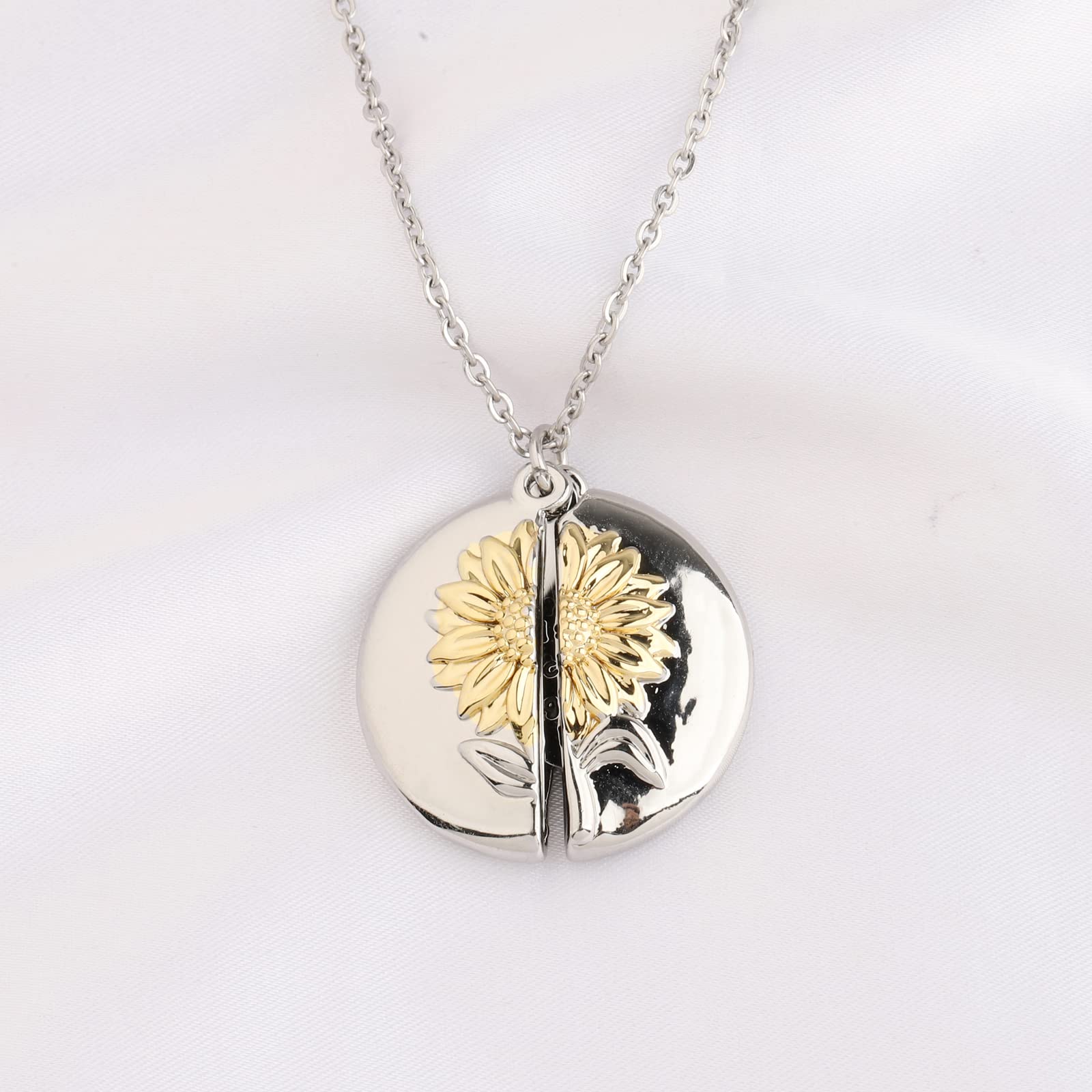 PENQI Sunflower Necklace Funny Best Friend Gift I’d Shank a Bitch For You Right In The Kidney Necklace Long Distance friendship Jewelry Bestie Soul Sister Gift