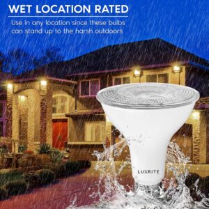 LUXRITE 12 Pack LED PAR30 Flood Light Bulb, 75W Equivalent, 3000K Soft White, 850 Lumens, 11W Dimmable, Indoor Outdoor Spotlight Bulb, Wet Rated, E26 Standard Base, UL Listed