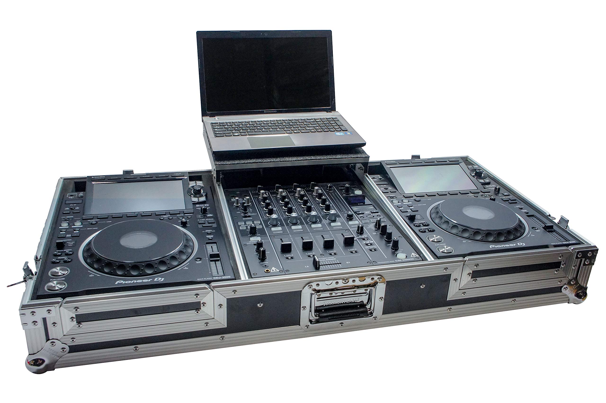 Harmony Audio Cases HC2CDJ3KDJM900WLT Flight Laptop Tray Case fits Pioneer DJM-900NXS2