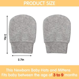 6 Pairs Anti-Scratch Cotton Mittens for 3-9 Month Baby Girls and Boys