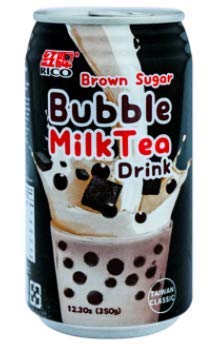 Rico Brown Sugar Bubble Milk Tea 12.3 Ounce Can (Pack of 8 Cans)