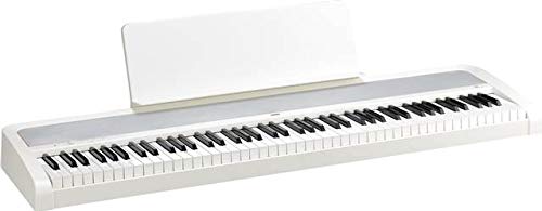 Korg B2SP Digital Piano - White Bundle with Furniture Stand, Three-Pedal Unit, Bench, Instructional Book, Austin Bazaar Instructional DVD, and Polishing Cloth