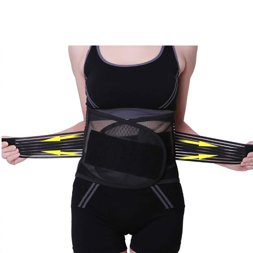 LSRRYD Double Adjustment Lumbar Support Belt Back Support Belt for Pain Relief and Injury Prevention Sciatica (Size : Small)