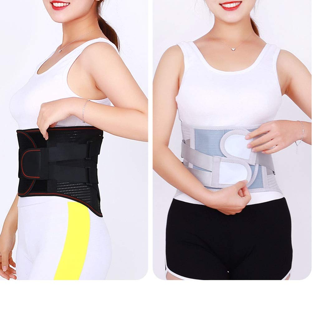 LSRRYD Premium Double Pull Back Pain Relief Support Lower Back Lumbar Support Belt Brace for Pain Relief and Injury Prevention (Color : Black)