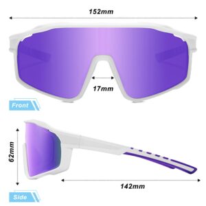 ZHABAO Polarized Sunglasses for Women and Man，UV400 Anti-UV Protection Sports Sunglasses for Outdoor Sports (J06)