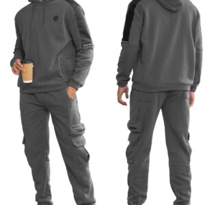 VoLIta Men's Tracksuit 2 Piece Hoodie Athletic Jogging Sweatsuits for Men Casual Sports Long Sleeve Pullover Suit Set