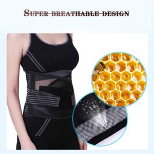 LSRRYD Double Adjustment Lumbar Support Belt Back Support Belt for Pain Relief and Injury Prevention Sciatica (Size : Small)