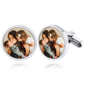 custom4u picture cufflinks for men custom cuff links with photo father of the bride cufflinks memorial gift for groom wedding