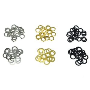 KAISH 20pcs Metric Guitar Input Output Jack Socket Nut and Washer Guitar Jack Nuts for Import Guitars Black