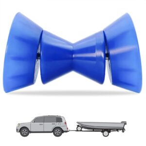 JFATXTT 3" Boat Trailer Roller Bow Stop with 1/2" Shaft Bow Stop for Boat Trailers Blue Bow Roller.