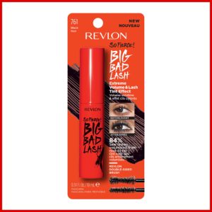 Revlon Mascara, So Fierce Big Bad Lash Eye Makeup, Volumizing, Lasts up to 24 Hours, No Clump, Smudge Proof, Flake Proof, 761 Black, 0.34 fl. Oz