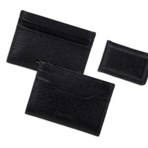 Calvin Klein Men's Wallet Sets-Minimalist Bifold and Card Cases, Black Bessemer, One Size