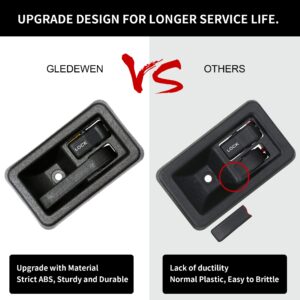 Gledewen Interior Door Handles (Pair), Compatible with Jeep Wrangler 1987-1996 YJ, 1997-2006 TJ, Inside Front Left Driver & Right Passenger Side | Replaces# 79540, 79541 Inner Handle Set