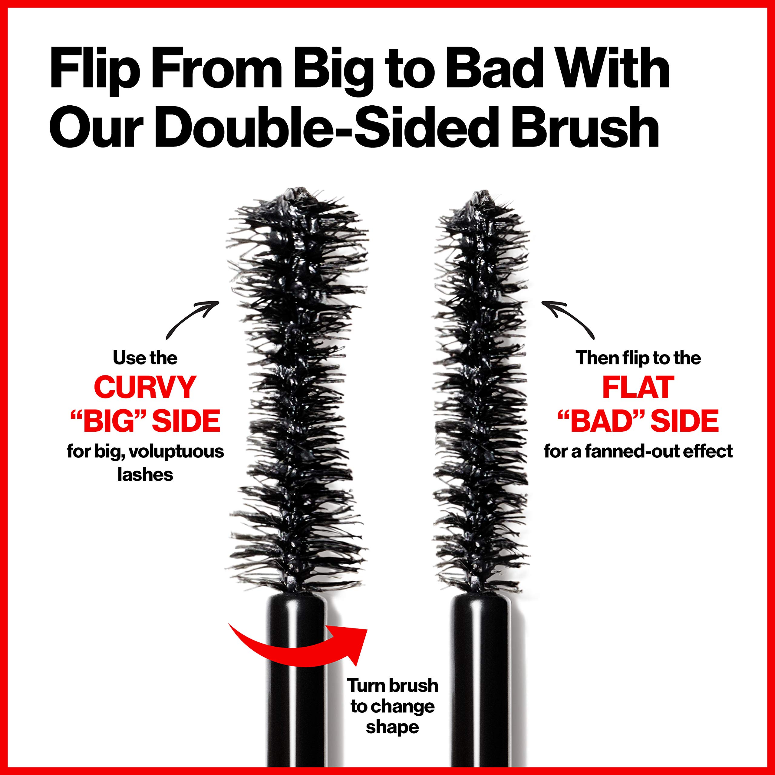 Revlon Mascara, So Fierce Big Bad Lash Eye Makeup, Volumizing, Lasts up to 24 Hours, No Clump, Smudge Proof, Flake Proof, 761 Black, 0.34 fl. Oz