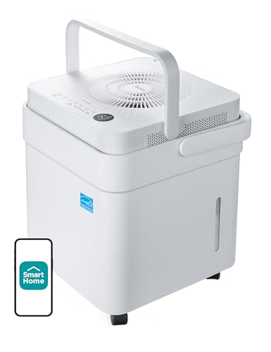 Midea Cube 35 Pint Dehumidifier for Basement and Rooms at Home for up to 3,500 Sq. Ft., Smart Control, Works with Alexa (White), Drain Hose Included, ENERGY STAR Most Efficient 2023