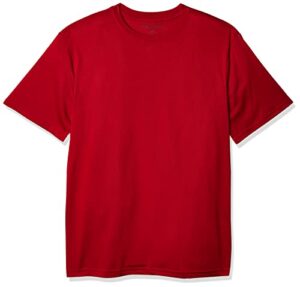 nautica mens active short sleeve performance t-shirt t shirt, red, medium us