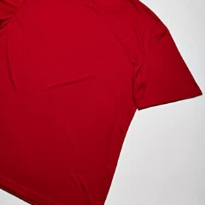 Nautica mens Active Short Sleeve Performance T-shirt T Shirt, Red, Medium US