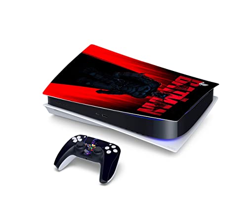 PEYANZ Skin Compatible with P.S.5 Console(Disk Edition) and Controllers Vinyl Sticker, Durable, Scratch Resistant, Bubble-Free