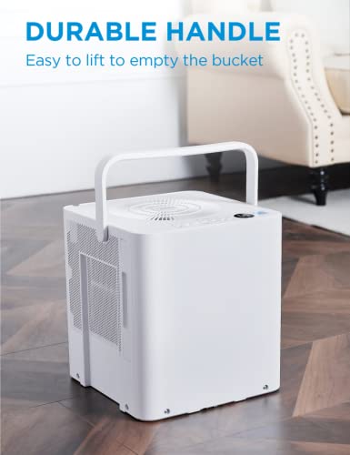 Midea Cube 50 Pint Dehumidifier for Basement and Rooms at Home for up to 4,500 Sq. Ft., Smart Control, Works with Alexa (White), Drain Hose Included, ENERGY STAR Most Efficient 2023